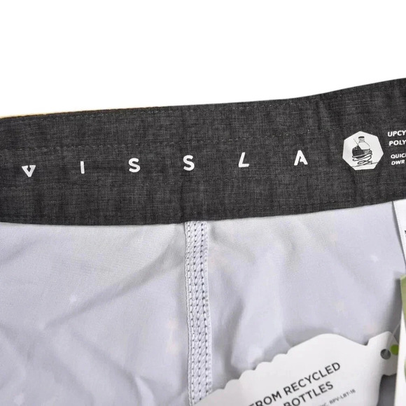 NWT Vissla Slow Rider 18.5" Boardshorts Grey Swim Trunks Bathing Suit Size 36 - Picture 9 of 13
